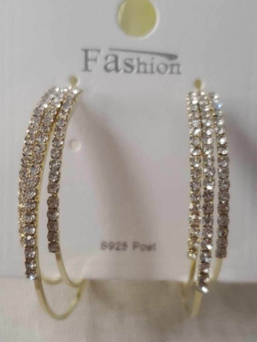 S925 Luxury Rhinestone Circle Hoop Earrings